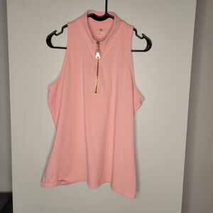 Spartina 449 Light Pink Sleeveless Zip-Front Tank